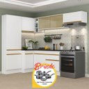 Ver imagem 1 de Armário Cozinha Completa Canto Veneza Mp2087 Multimóveis Branco + Brinde Jogo de Panelas Tramontina