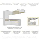Ver imagem 4 de Armário Cozinha Completa Canto Veneza Mp2087 Multimóveis Branco + Brinde Jogo de Panelas Tramontina