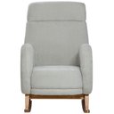 Ver imagem 3 de Poltrona de Amamentação com Balanço Base Nina Ternura D02 Linho Verde Claro C-47 - Lyam Decor