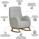 Ver imagem 4 de Poltrona de Amamentação com Balanço Base Nina Ternura D02 Linho Verde Claro C-47 - Lyam Decor