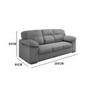 Ver imagem 3 de Conjunto Sofá 3 e 2 Lugares Suede Istambul Flash - Cinza