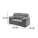 Ver imagem 4 de Conjunto Sofá 3 e 2 Lugares Suede Istambul Flash - Cinza