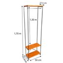 Ver imagem 3 de Arara Armário Modular Industrial Slim Carvalho e Preto