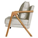 Ver imagem 4 de Kit 2 Poltronas Cadeira Mona Luxo Recepção - Suede Bege