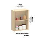 Ver imagem 4 de Armário Aéreo 100% MDF 2 Portas 60cm Aura Luciane Móveis