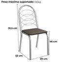 Ver imagem 4 de Kit 2 Cadeiras Cromada Sala Jantar 2c009cr Kappesberg Marrom