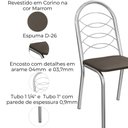 Ver imagem 5 de Kit 2 Cadeiras Cromada Sala Jantar 2c009cr Kappesberg Marrom