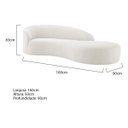 Ver imagem 3 de Divã Recamier Orgânico França 160cm Lado Direito Bouclé