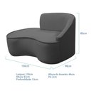 Ver imagem 5 de Kit Divã Recamier Orgânico Marrocos 150cm Lado Esquerdo e 1 Poltronas Amore Linho Cinza Escuro