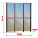 Ver imagem 4 de Porta Correr 3F.Móv.1/3 210 x 240 Elite c/Fechad.Tetra V.Ref.Mix Corten Brimak