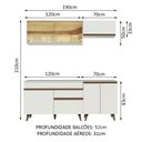 Ver imagem 3 de Cozinha Completa Madesa Reims 190001 com Armário e Balcão Branco Cor:Branco