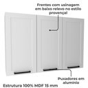 Ver imagem 3 de Armario Aereo 3 Portas 120 Cm Mdf Cz3310 Branco Tecno Mobili