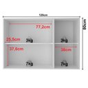 Ver imagem 6 de Armario Aereo 3 Portas 120 Cm Mdf Cz3310 Branco Tecno Mobili
