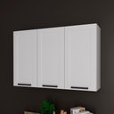 Ver mais imagens de Armario Aereo 3 Portas 120 Cm Mdf Cz3310 Branco Tecno Mobili