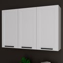 Ver imagem 2 de Armario Aereo 3 Portas 120 Cm Mdf Cz3310 Branco Tecno Mobili