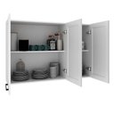 Ver imagem 7 de Armario Aereo 3 Portas 120 Cm Mdf Cz3310 Branco Tecno Mobili