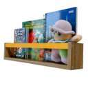 Ver imagem 1 de Nicho Organizador de Livros Brinquedos Quarto Infantil Prateleira Livreiro Mdf Madeira 55cm:amarelo