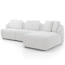 Ver imagem 6 de Sofá 3 Lugares com Chaise Direito Sala Living 248cm Arlo F04 Bouclê Off White - Lyam Decor