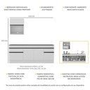 Ver imagem 3 de Cozinha Compacta Armário Balcão e Rodapé FL2110 Veneza Multi Branco/Preto
