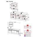 Ver imagem 4 de Cozinha Compacta Armário Balcão e Rodapé FL2110 Veneza Multi Branco/Preto