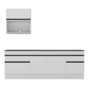 Ver imagem 6 de Cozinha Compacta Armário Balcão e Rodapé FL2110 Veneza Multi Branco/Preto