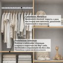 Ver imagem 7 de Quarto de Bebê Guarda-Roupa 4 Portas e Cômoda 4 Gavetas Levy 100% MDF Branco/Amêndoa Espresso Móveis