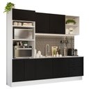 Ver imagem 3 de Armário de Cozinha Completa 250cm Branco/Preto Agata Madesa 01