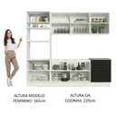 Ver imagem 6 de Armário de Cozinha Completa 250cm Branco/Preto Agata Madesa 01
