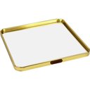 Ver imagem 1 de Bandeja Decorativa para Servir Quadrada Home&co com Espelho Metal 1x25x25cm Dourado