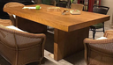 Ver imagem 1 de Mesa em U de Madeira Maciça Demolição com Pés Recuados 160x90cm Made Wood