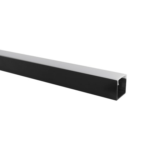 Perfil de Sobrepor para Fita Led Blumenau Line Easy 23mm com 3 Metros Preto Fosco
