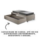 Ver imagem 3 de Base Box Cama Solteiro Sapateira Linho Bege e Colchão Dual Firm Ecoflex 88x188