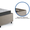 Ver imagem 2 de Base Box Cama Solteiro Sapateira Linho Bege e Colchão Dual Firm Ecoflex 88x188