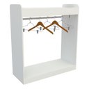 Ver imagem 3 de Balcão Cabideiro Central M2 Arara Expositor Lojas Roupas Vetorial Móveis Branco