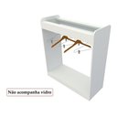 Ver imagem 2 de Balcão Cabideiro Central M2 Arara Expositor Lojas Roupas Vetorial Móveis Branco
