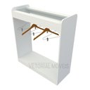 Ver imagem 4 de Balcão Cabideiro Central M2 Arara Expositor Lojas Roupas Vetorial Móveis Branco