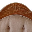 Ver imagem 6 de Kit 2 Caderiras Medalhão Entalhada Encosto Captonê