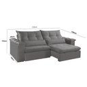 Ver imagem 2 de Sofá Retrátil e Reclinável Exclusive 210cm Braço 25cm Meu Sofá Online
