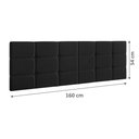 Ver imagem 5 de Cabeceira para Cama Casal Bia1,60 Estofada Suede Preto - Rede Móveis