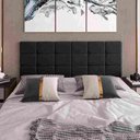 Ver imagem 2 de Cabeceira para Cama Casal Bia1,60 Estofada Suede Preto - Rede Móveis
