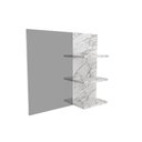 Ver imagem 4 de Conjunto Balcão e Espelheira Suspensos Mármore Br - Tecno