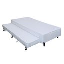 Ver imagem 1 de Cama Box Castor Solteiro Poli Branco 100x200x27cm