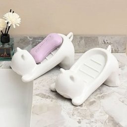 Saboneteira Porta Sabonete Gatinho Gato Banheiro Box Pia Mesa Bancada Lavabo Enfeite Divertido Decor - 10