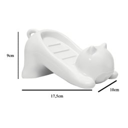 Saboneteira Porta Sabonete Gatinho Gato Banheiro Box Pia Mesa Bancada Lavabo Enfeite Divertido Decor - 4