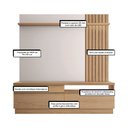 Ver imagem 3 de Home Theater Coimbra para TV até 70 Polegadas com LED e Gavetas Freijó/Off White - Bela Móveis