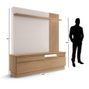 Ver imagem 4 de Home Theater Coimbra para TV até 70 Polegadas com LED e Gavetas Freijó/Off White - Bela Móveis