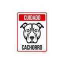 Ver imagem 1 de Kit 3 Placas Cuidado Cachorro Pitbull