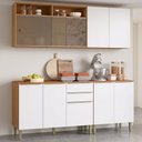 Ver imagem 3 de Armário de Cozinha Completa 9 Portas 2 Gavetas 100% MDF Reflecta Clara