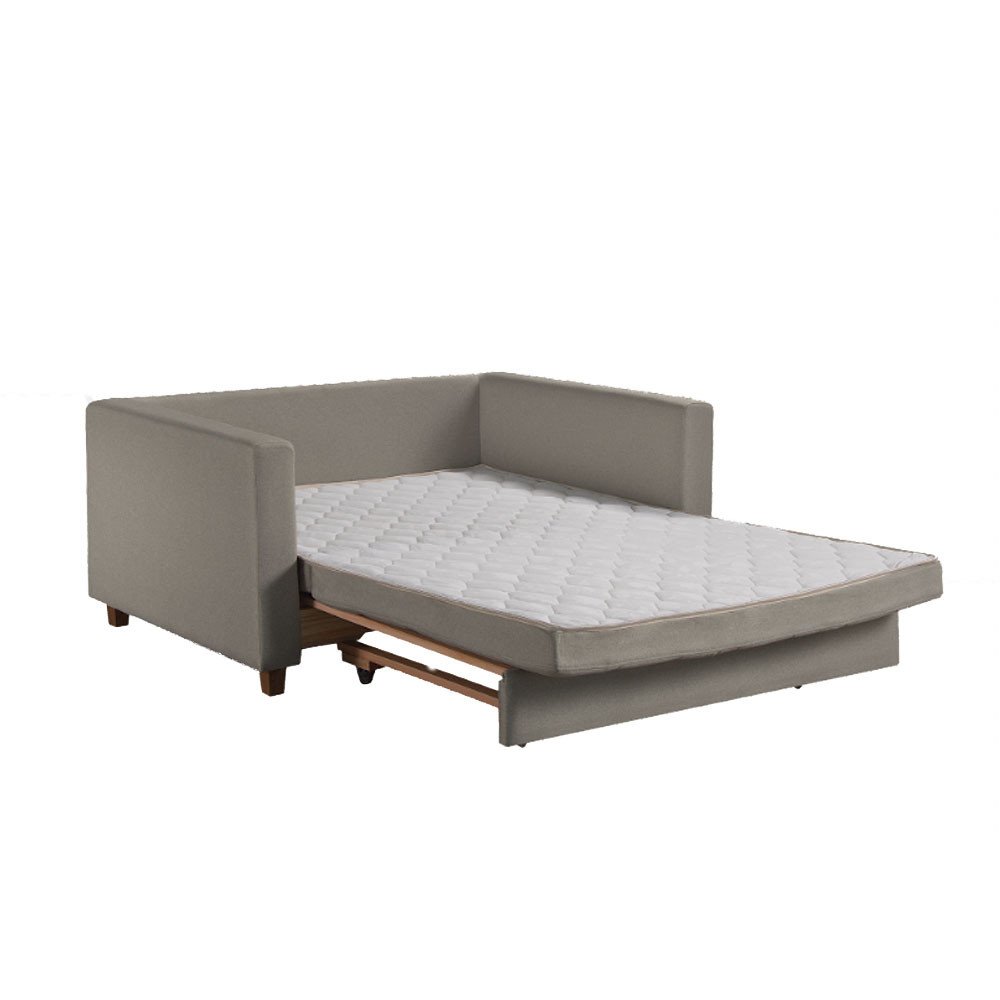 Sofa Cama Casal Marcelle 2 Lugares 150cm Linho Pe de Madeira - 3