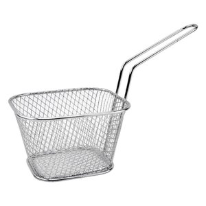 Cesto Inox Mini para Frituras e Porcoes Batata Frita Churros Frango Multiuso Mesa Decoracao Lanchone